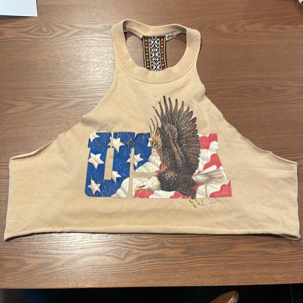 Furst of a Kind - size medium - American flag with eagle tank top